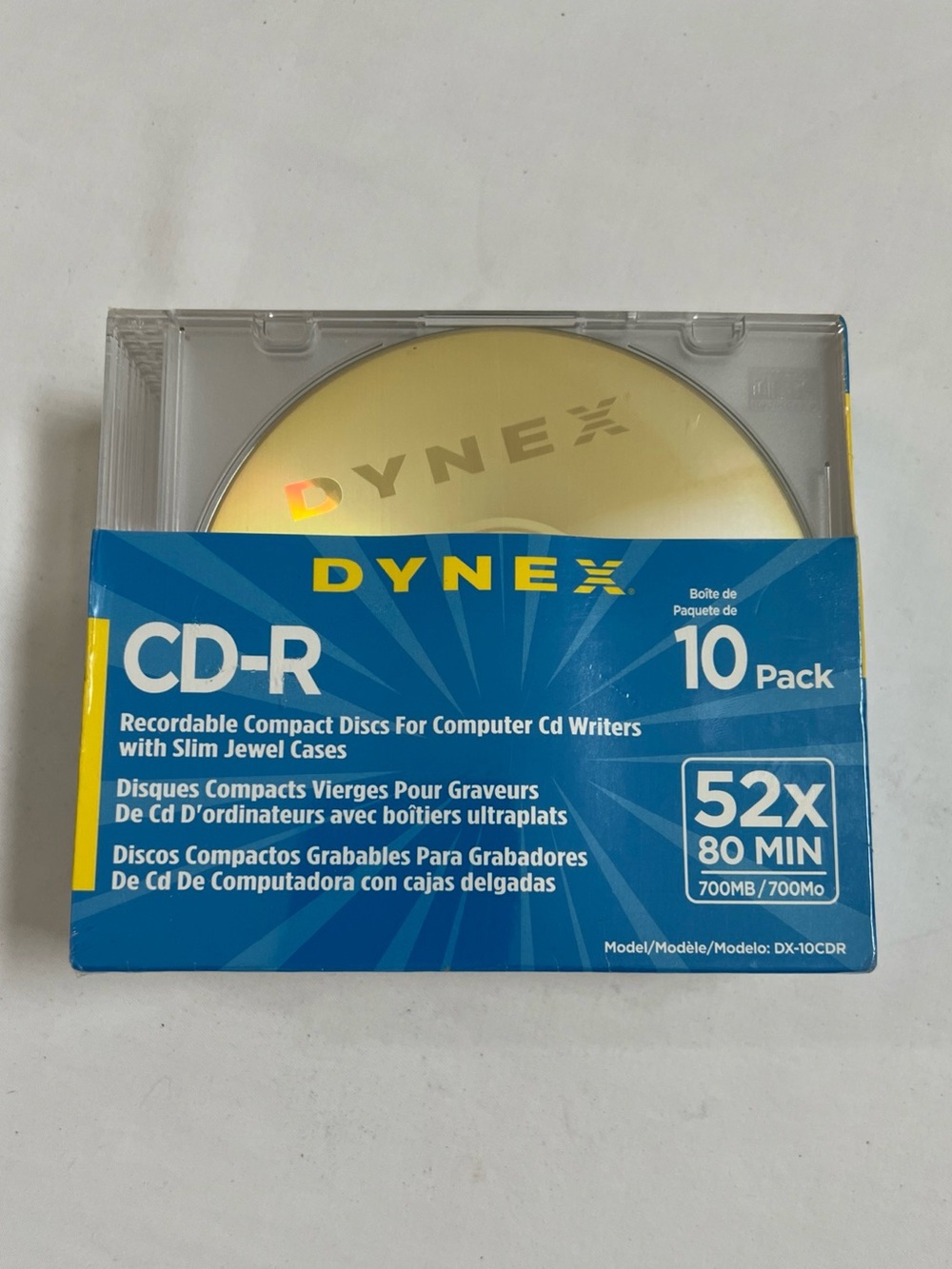 Dynex CD-R 10 Pack With Jewel Cases 80 Min 700 MB/700 Mo NEW